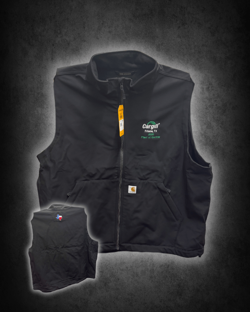 Cargill Embroidered Black Vest